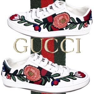 Gucci Ace Flower shoes  - sz 35 *OBO or trades*